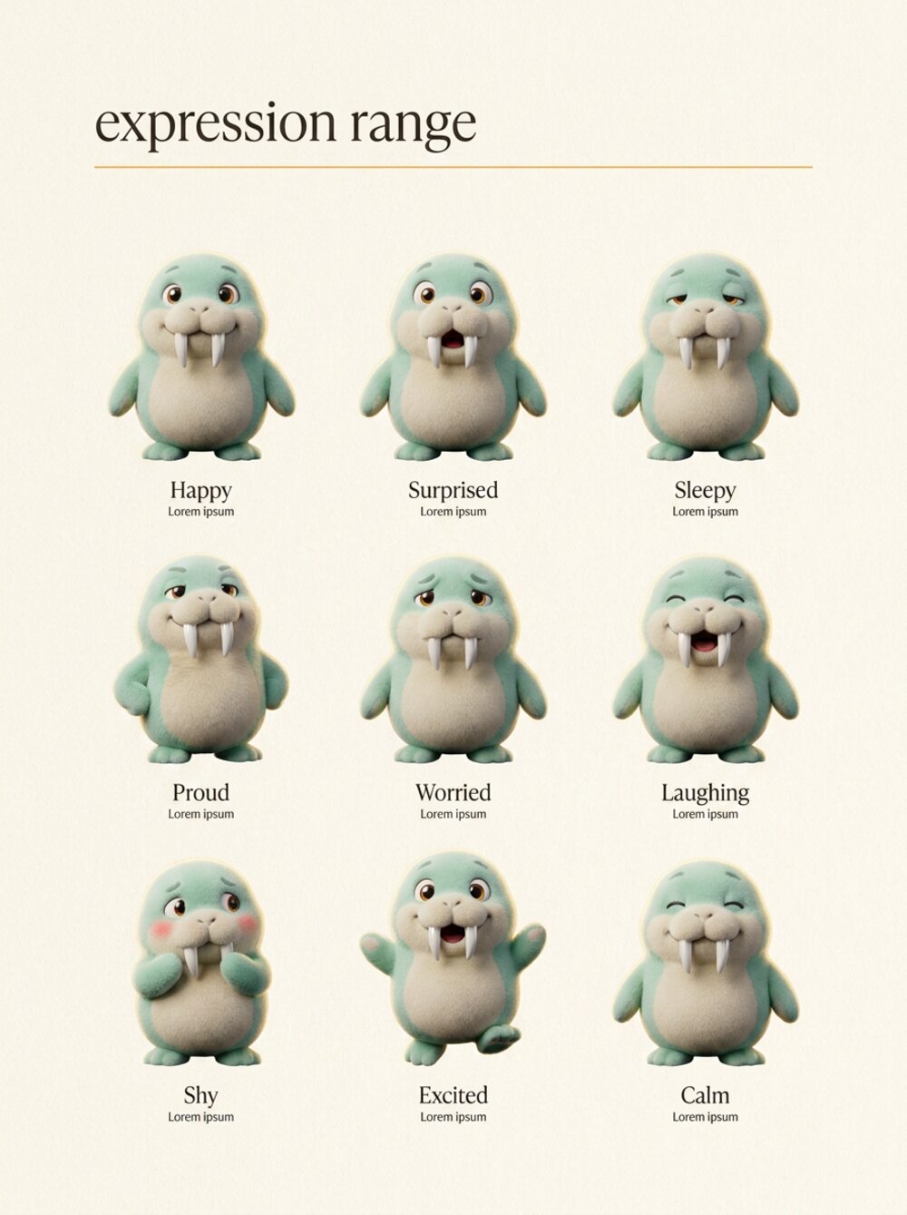 pearl character bible, expression range