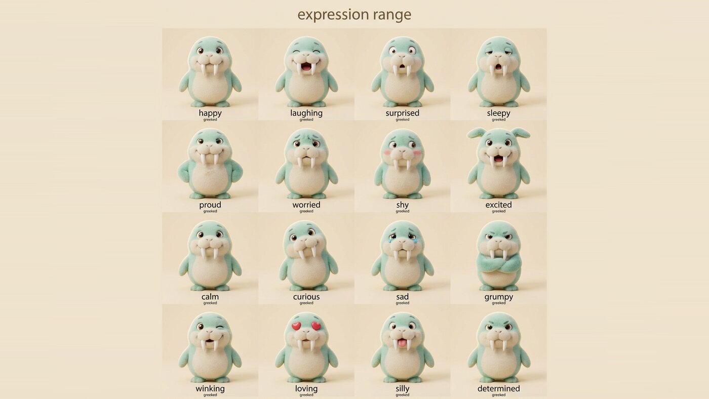 expressions · sixteen emotions